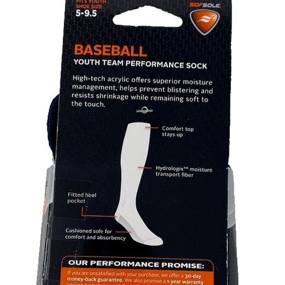 Sof Sole Baseball‎ Youth Team Multicolor Socks 8 Pairs Size 5-9.5 XS MSRP $60 - Picture 6 of 6